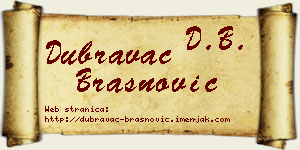 Dubravac Brašnović vizit kartica
